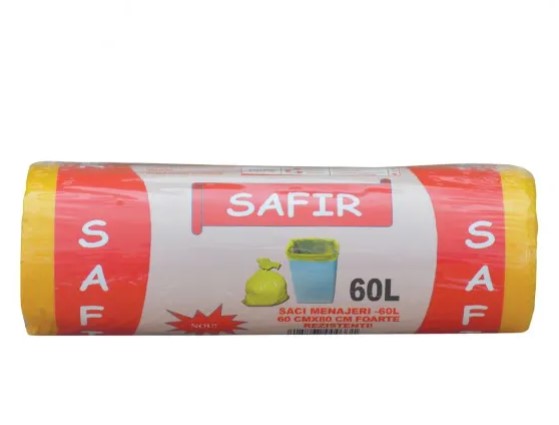 Saci menajeri Premium 60 L  20 buc /rola  Safir